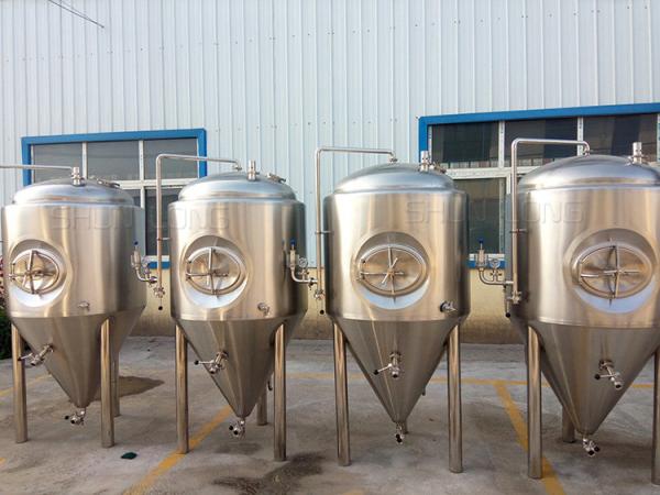 Stainless Steel 500L Craft Mini Brewery Equipment With 2 Refrigeration Machine