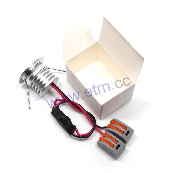 ETRN Brand 2015 NEW DC12/24V 3W Round Super MINI LED Downlights Cabinet Light Spotlights