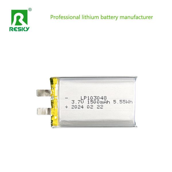 103048 Lithium Polymer Battery Cell 3.7V 1500mAh 5.55wh Flat Li-Polymer Batteries