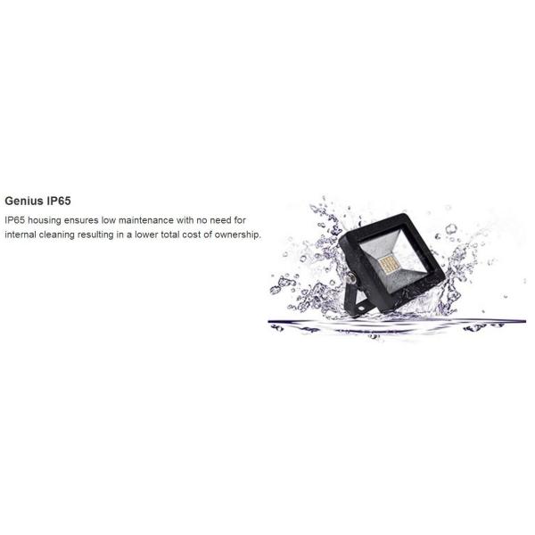 IP65 10w 700lm Stadium Waterproof Led Flood Lights With Tempered Glass , Black Aluminum Body