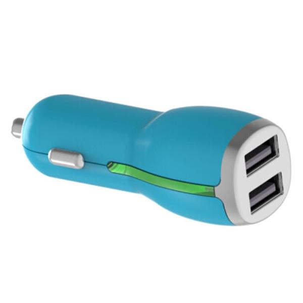 2.1A dual usb car charger with running led light