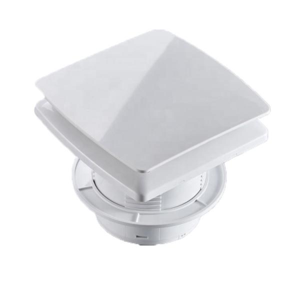 Ventilador de escape de plástico de 6 polegadas / 150 mm quadrado com luz LED Fluxo de ar montado na parede 248-840 Branco