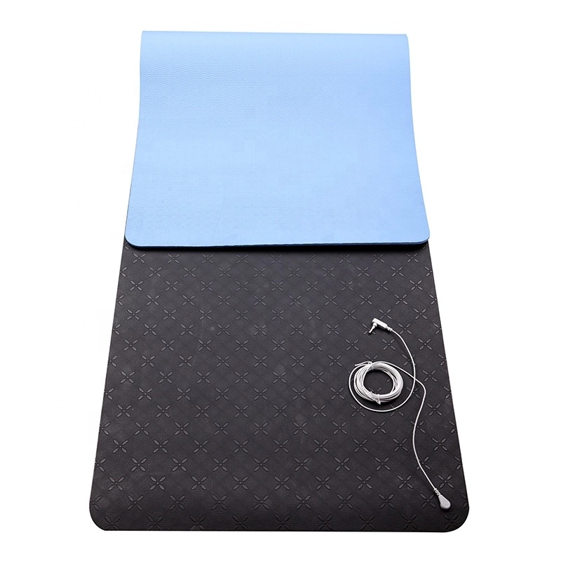 Custom Logo Yoga Mat, Exercise Fitness Pad for Grounding With 15ft Cord Earthing Grounding Mat