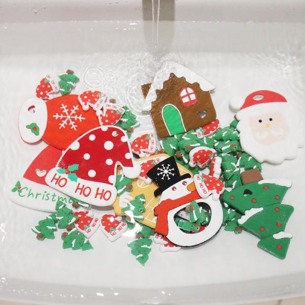 Mini Food Grade Christmas Silicone perla para a colar da corrente da chupeta de DIY