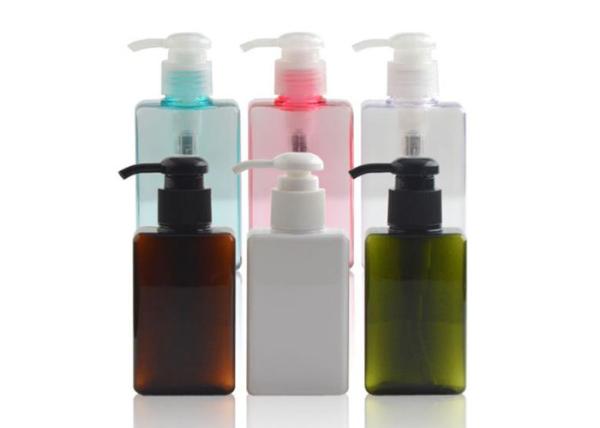 250ml Square PET Bottle With Lotion Pump For Cosmetic Packaging