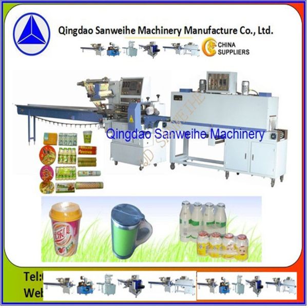 POF Film Packing Machine Tetra Packs  Heat  Shrink Wrap Machine