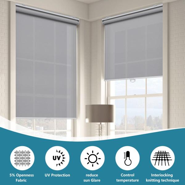 Белая серая ткань 200cm солнцезащитного крема стеклоткани бежа 97% анти- УЛЬТРАФИОЛЕТОВАЯ 250cm 300cm