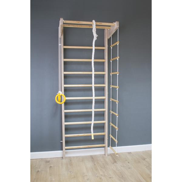 Wooden Height 2300 Mm Solid Wholesale Home Sports Wood Climbing Ladder Complex For Children