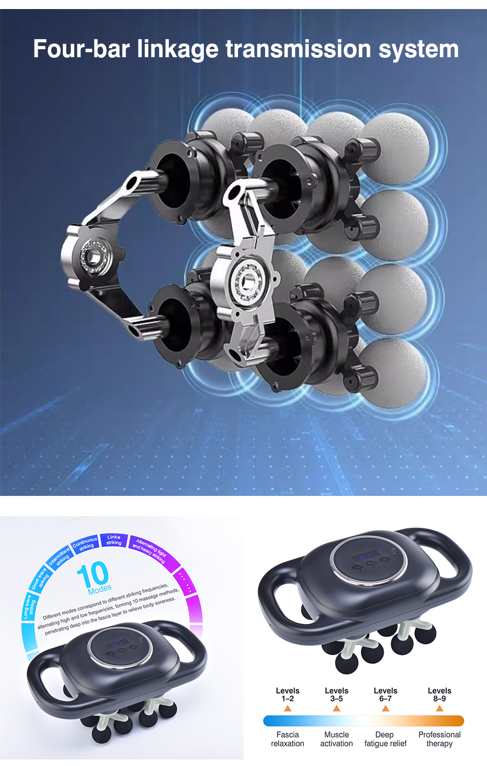 16 Head Deep Tissue High Power Massage Gun Body Massage for Back Shoulder Multifunction Massage Gun