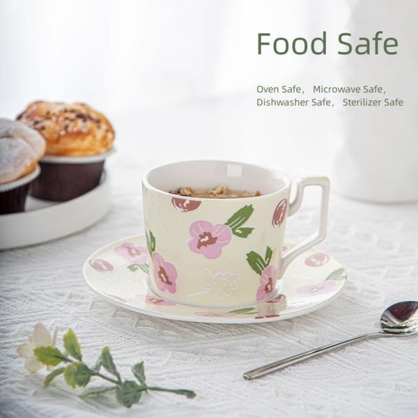 Деловые подарки Цветочные винтажные керамические чашки и тарелки для устойчивых случаев