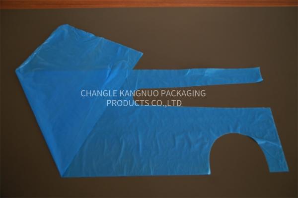 Blue Polythene Colored Hygiene PE Plastic Throw Away Aprons 800x1250mm Size
