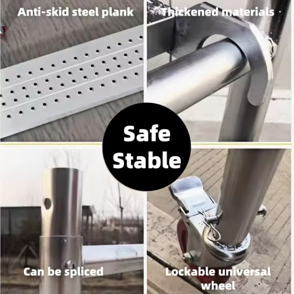 30 Meters Height Corrosion Resistant Aluminum Movable Scaffolding System with High Load Capacity