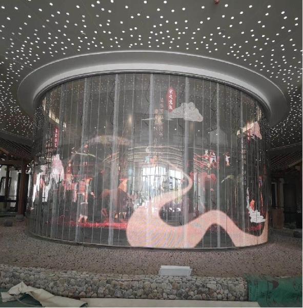 TOPLED 800-1500CD brightness glass Transparent led display screen P3.91-7.81 indoor