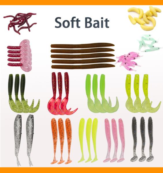 Plastic Fishing Lure Kit Metal Plastic Fishing Bait Fishing Tackle Set