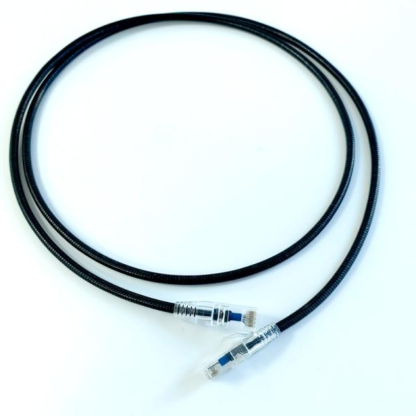 Прямые кабели 1м 2м 2,5м 3м Стальная бронированная перекрестная кабель 6а Сетевой кабель Slim STP LSZH Черный