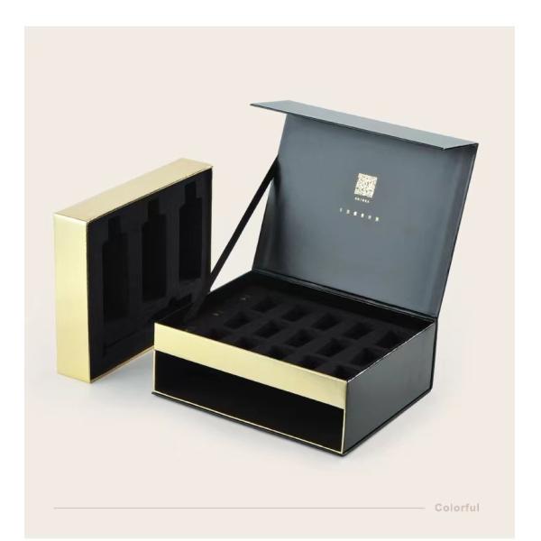 Sliding Cosmetic Skincare Packaging Makeup Boxes Case With EVA
