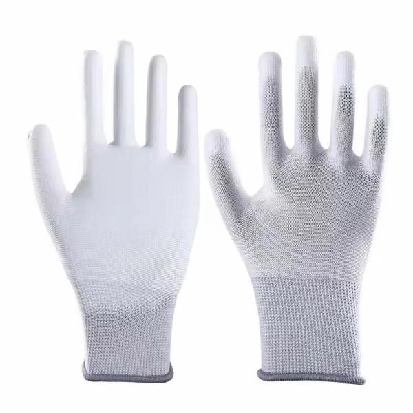 Wholesale Polyurethane Coating Polyester Protection Gloves 13G Nylon Safety Hand PU Palm Coated Garden Work Gloves
