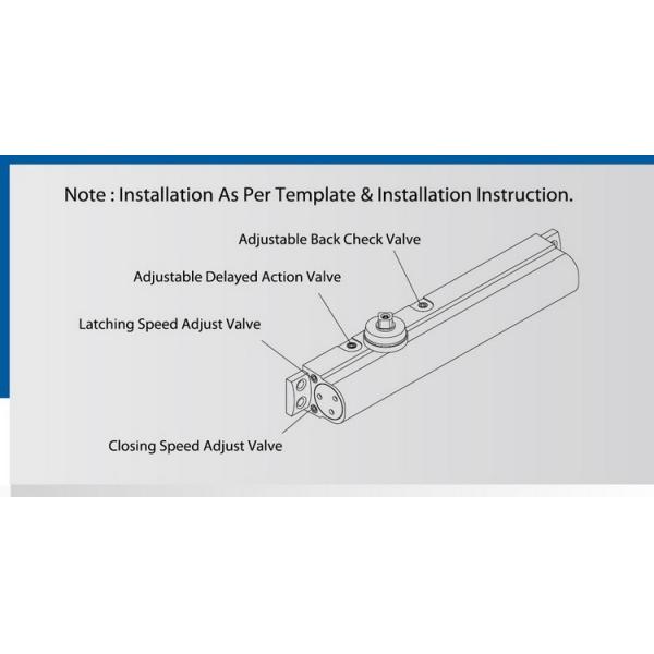 UL Listed Commercial Hydraulic Door Closer Heavy Duty Adjusting Speed and Force