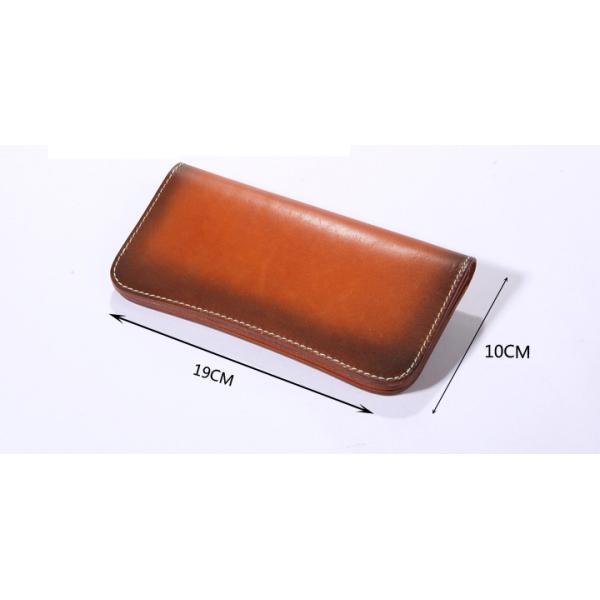 Vegetable Tanned Leather Wallet Mens Long Wallet Womens Leather Wallets