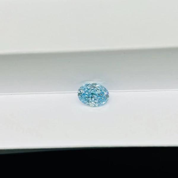 VVS1-VS2 Diamond Cultivated Diamonds fraco oval azul 10 Mohs