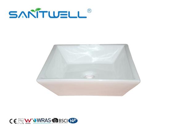 Rectangular Shape Sanitary Ware Basin Ceramic Wash Art Basin For Self Cleaning