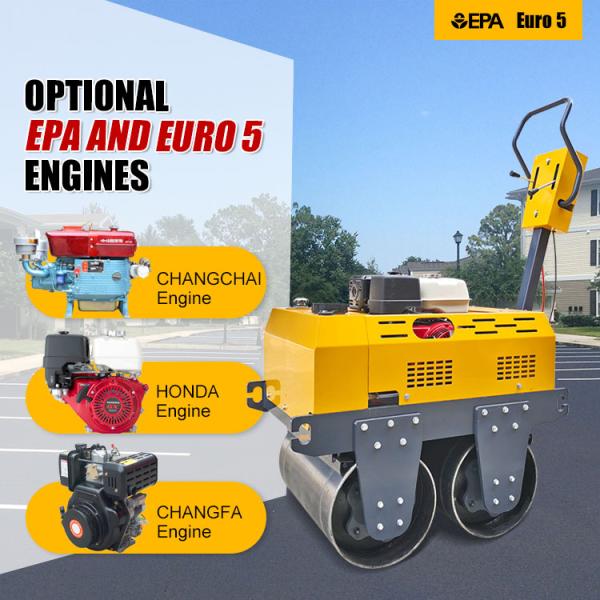 China Supply Road Machine Mini Road Roller Double Drums 0.5ton Vibratory Road Roller Soil Compactor with Good Price