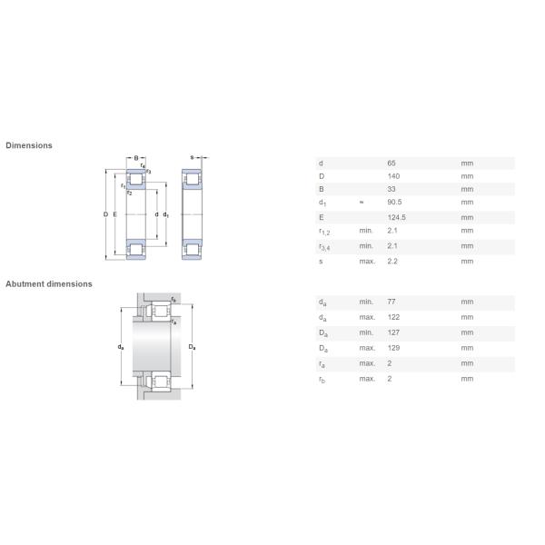 N313 N315 N318 N319 ECM Single Row Cylindrical Roller Bearing Low Friction Coefficient