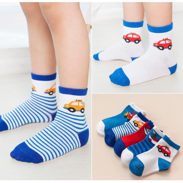 Jacquard Car Logo Kids Pop Socks , Cartoon Kids Winter Socks Customized Size