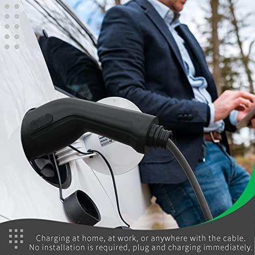 Level 2 Type 2 To Type 2 EV Charging Cable Electric Car Charging TPU Black 5m