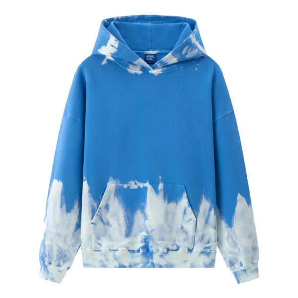 Camisola de algodão pesado com capuz 3D Impressão Puff Inverno Graffiti Gradiente Pullover Homens Mulheres