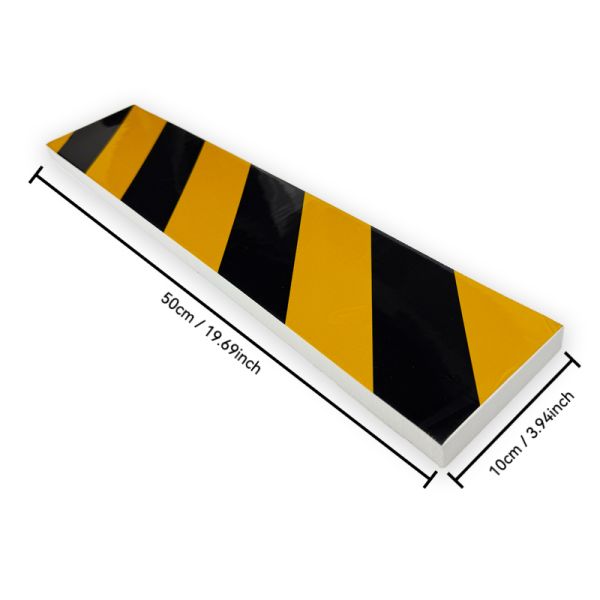 Black Yellow Parking Garage Bumper Guard High Visibility Garage Wall Guard