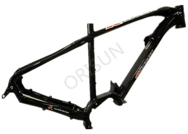 Electric Mid Drive Bike Frame , 27.5 Black Lightweight Mtb Frame Tapered Headset