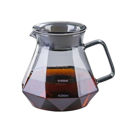 B2B Custom 400ml Glass Coffee Brewer with Stainless Steel Filter & Glass Handle|For Cafes & Catering