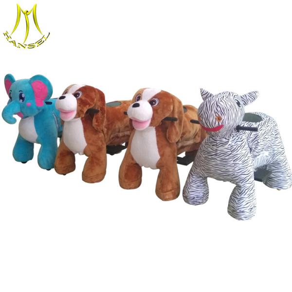 Hansel amusement equipment musical plush animal ride for kids with light
