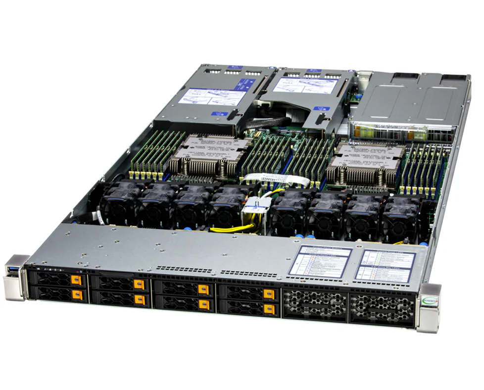 Supermicro Hyper SuperServer AS-1126HS-TN 1U Rackmount Server with Dual AMD EPYC 9005/9004 Processors 24 DIMM Slots DDR5 and 8 Hot-swap NVMe/SATA Drive Bays