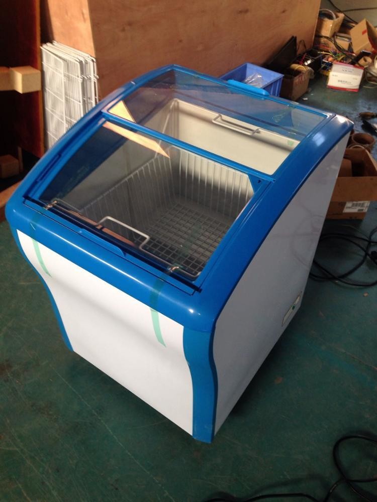 158L Blue and White Outdoor Commercial Portable Mini Freezer