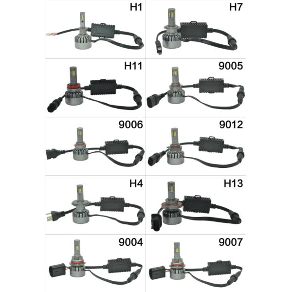 3000K H8 / H9 / H11 Car LED Headlights V10 DC 12 - 24V 120W High Power