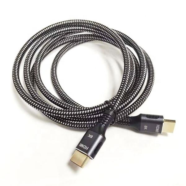 Alta Velocidade 4K 8K UHD Braided Nylon HDMI 2.1 Cable
