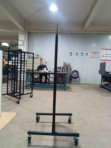 2 Way Mobile Display Rack Gridwall Panel Display Stand High Durability