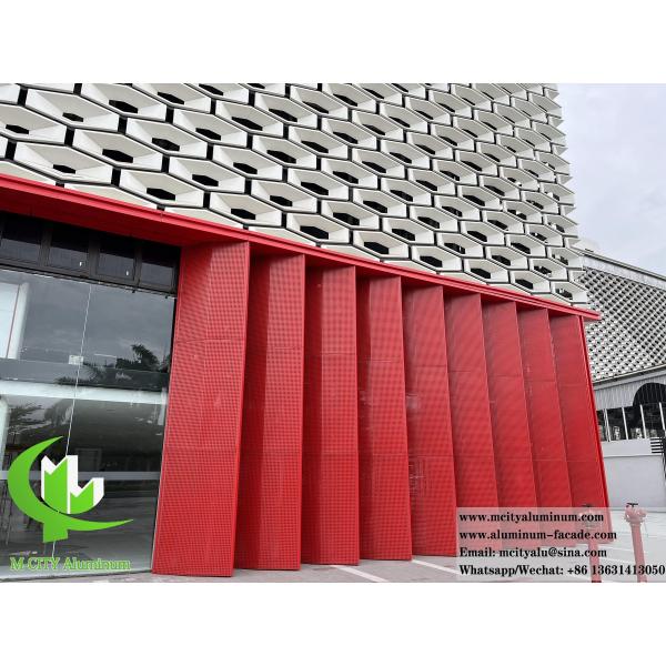 Perforation des façades métalliques en aluminium massif revêtement de mur comme l'ombre de soleil Louver