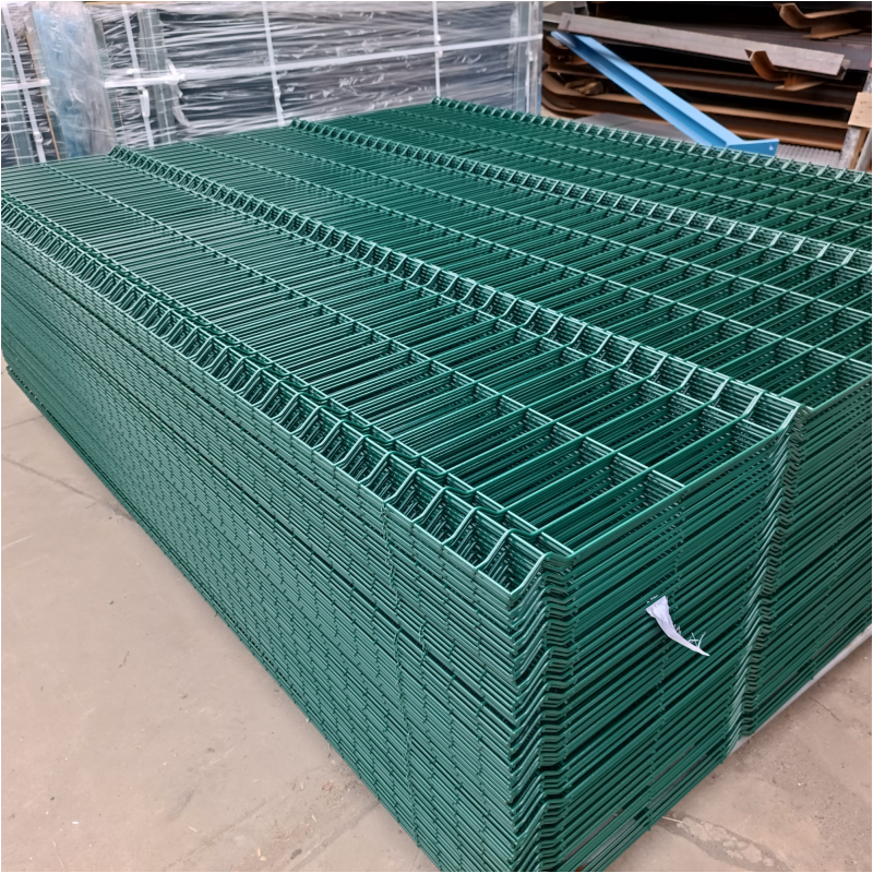 Strong 3D V Bending Modern Security Fence Powder Coated Steel Frame Square Anti Climb 8FT Panel for Schools Houses Outdoor Use