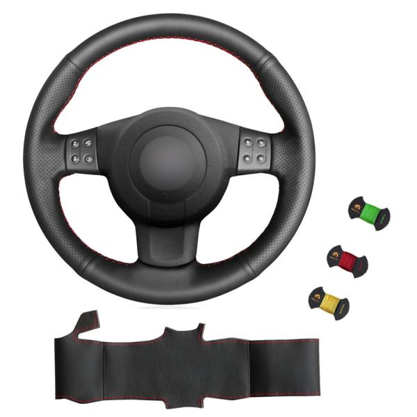 Custom Leather Steering Wheel Cover Kit for Seat Leon Mk2 2006 2007 2008 Ibiza