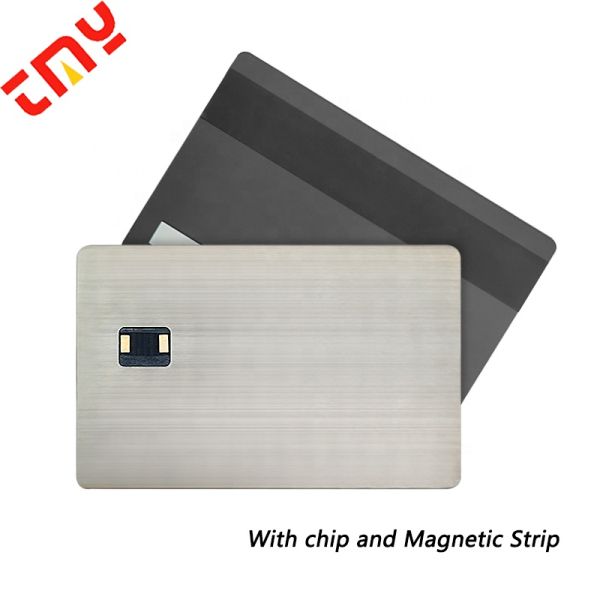 4 Colors Engraving Dual Interface Digital  Enable Contactless Metal Visa Credit Debit Card Blank With NFC