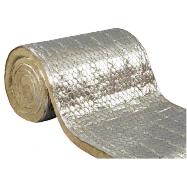 Fireproof Rockwool Blanket with Wire Mesh for Thermal Insulation, Rock Wool Roll
