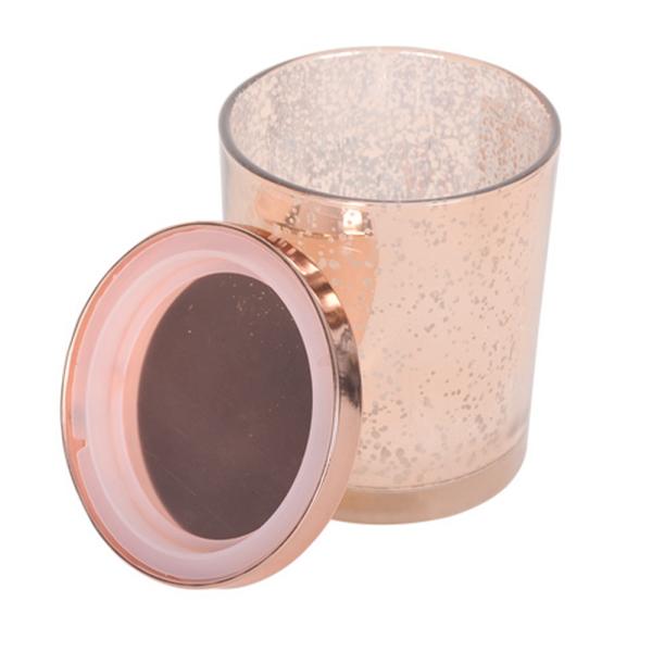 Rose Gold Metal / Plastic Bottle Lids For Candle Holder And Candle Jar