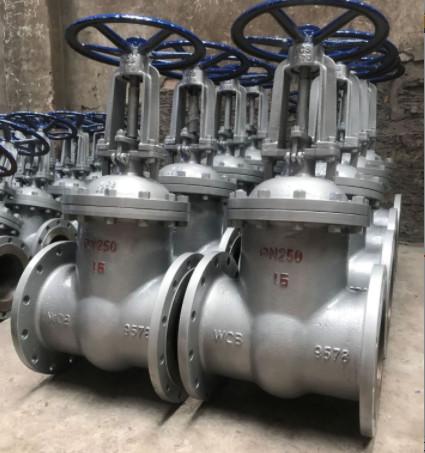 Silver DN50 DN80 Stainless Steel 304 Non-Rising Stem Flange Gate Valve with Hand Wheel