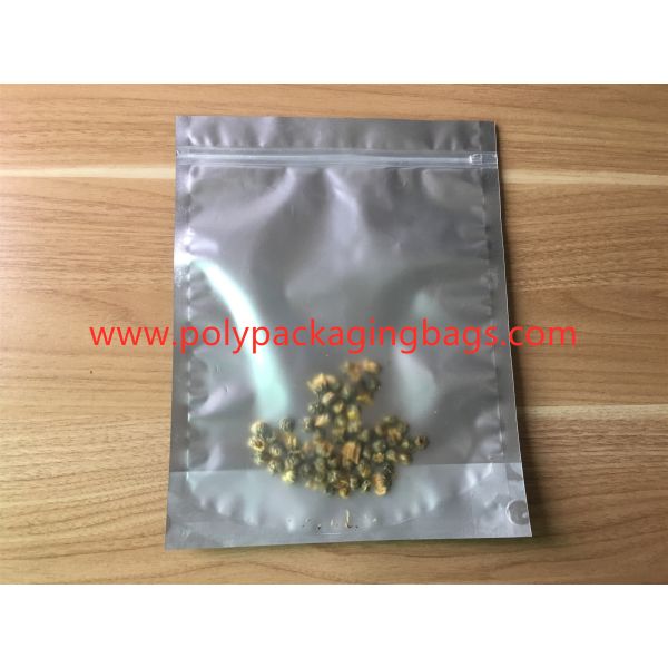 FDA Foil Ziplock Bags , Customized Transparent One - Side Aluminized Composite Zipper Plastic Bag