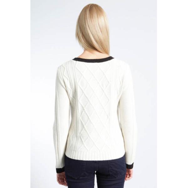 WOMEN'S 100% LABSWOOL KNITTED CABLE SWEATER