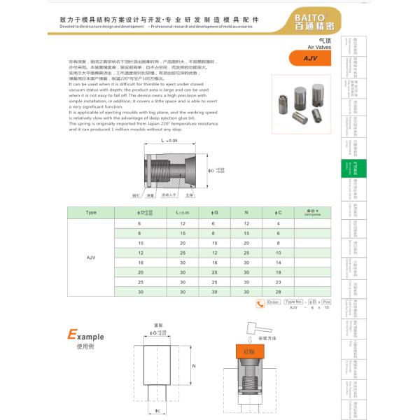 High Pressure AJV Precision Mold Parts Stainless Steel Material