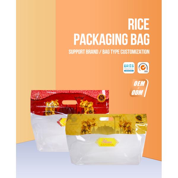 Impresión personalizada 1kg 2kg 5kg Bolsa de arroz Embalaje de plástico Bolsa de arroz para embalaje de alimentos